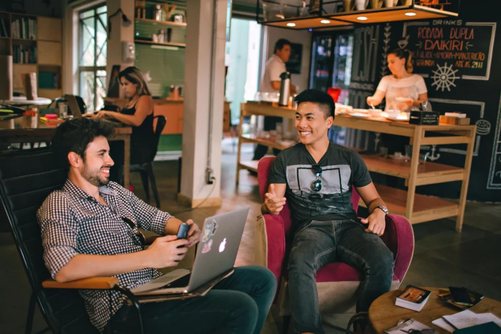 Entrepreneurs discussing the tax changes for small businesses under OBBA